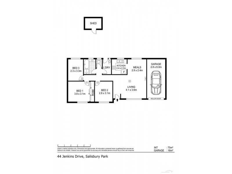 44 Jenkins Ave, Salisbury Park SA 5109 Floorplan