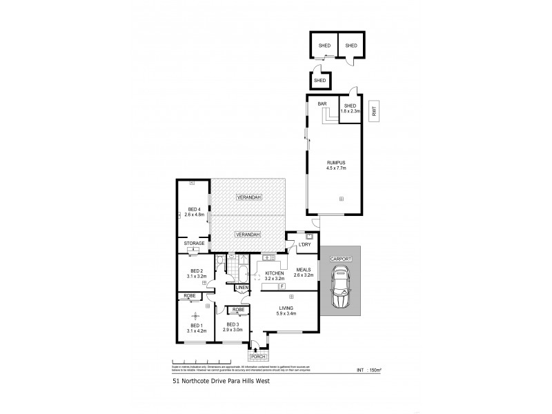 51 Northcote Drive, Para Hills West SA 5096 Floorplan