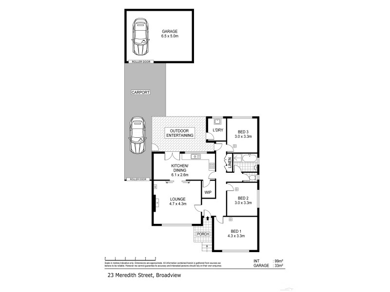 23 Meredith Street, Broadview SA 5083 Floorplan