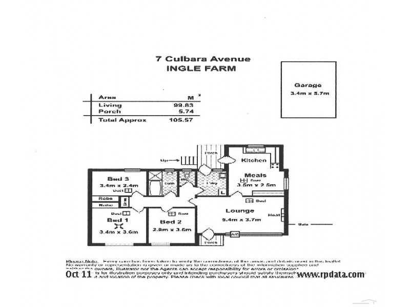 7 Culbara Avenue, Ingle Farm SA 5098 Floorplan