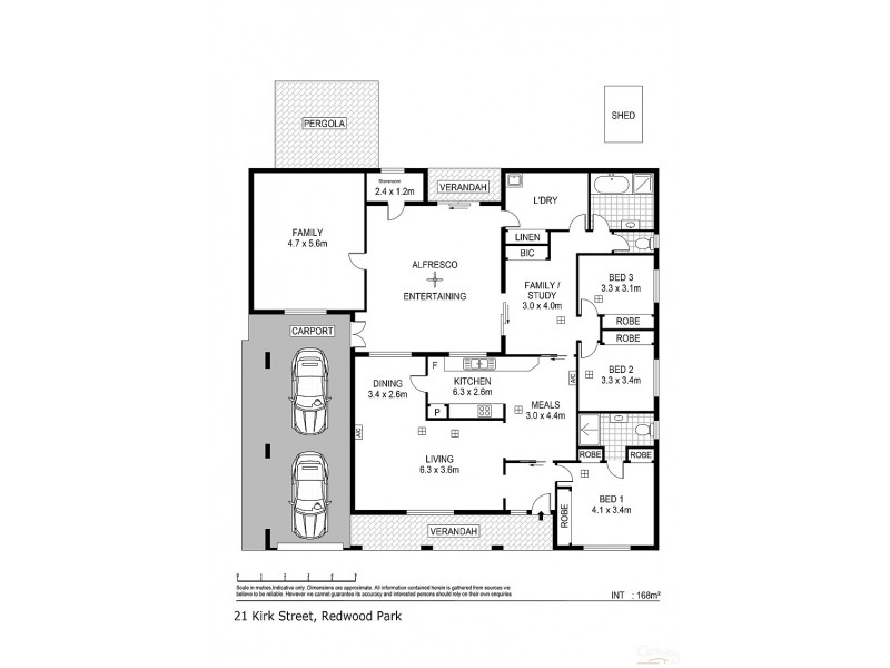21 Kirk Street, Redwood Park SA 5097 Floorplan