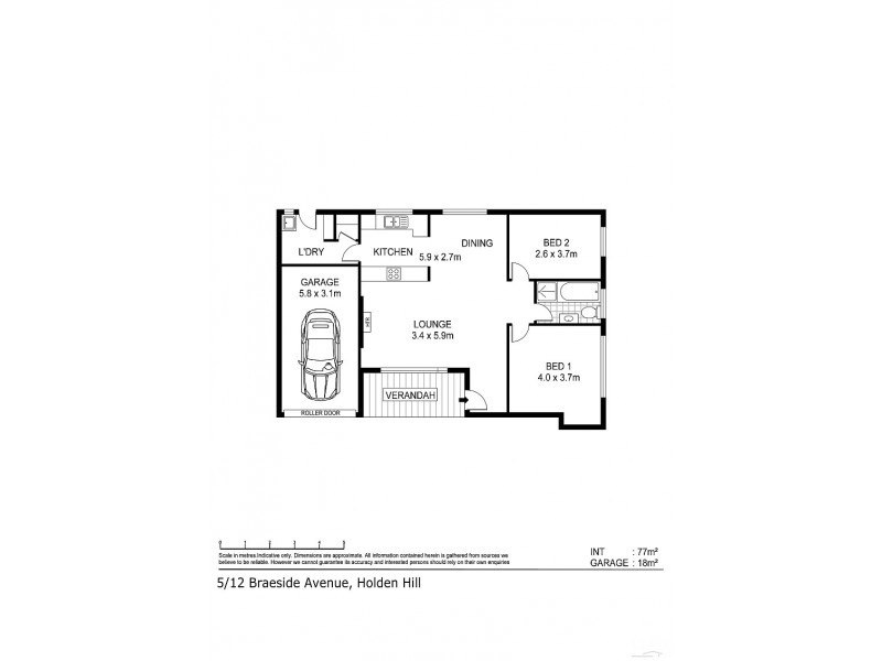 5/12 Braeside Ave, Holden Hill SA 5088 Floorplan