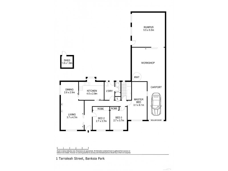 1 Tarraleah Street, Banksia Park SA 5091 Floorplan