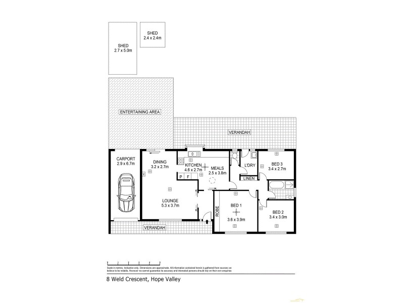 8 Weld Crescent, Hope Valley SA 5090 Floorplan