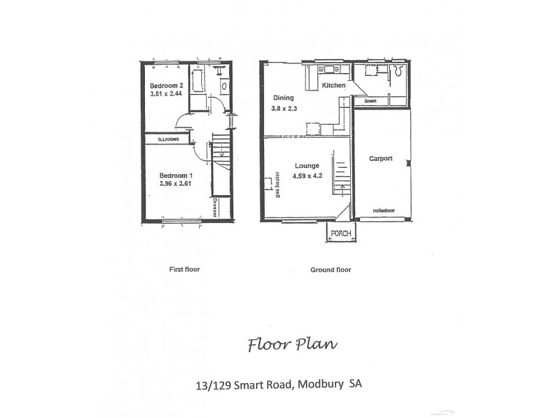 13/129 Smart Road, Modbury SA 5092 Floorplan