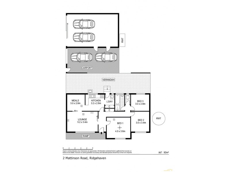 2 Mattinson Road, Ridgehaven SA 5097 Floorplan