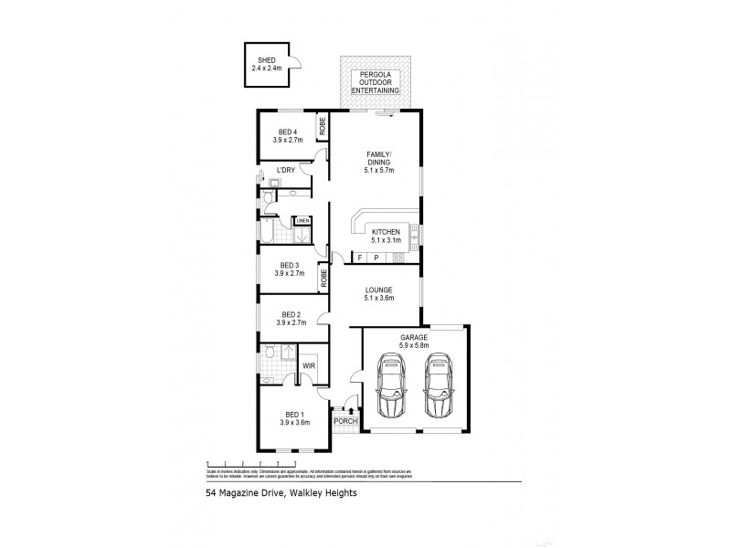 54 Magazine Drive, Walkley Heights SA 5098 Floorplan