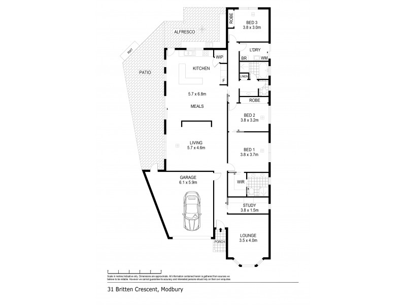 31 Britten Crescent, Modbury SA 5092 Floorplan