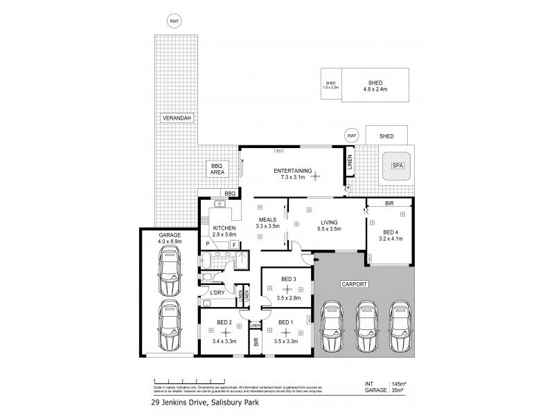 29 Jenkins Drive, Salisbury Park SA 5109 Floorplan