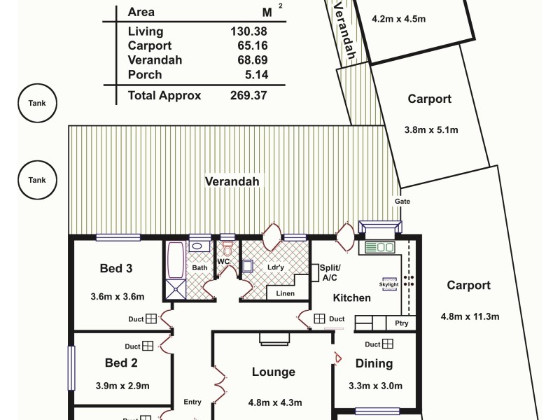 44 Landseer Crescent, Dernancourt SA 5075 Floorplan