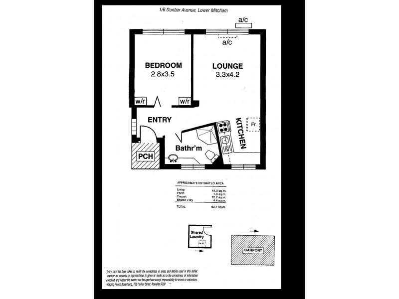 1/6 Dunbar Avenue, Lower Mitcham SA 5062 Floorplan