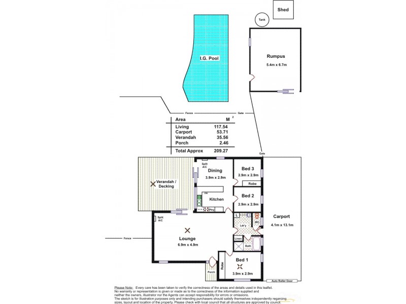 44 Honeysuckle Drive, Hope Valley SA 5090 Floorplan