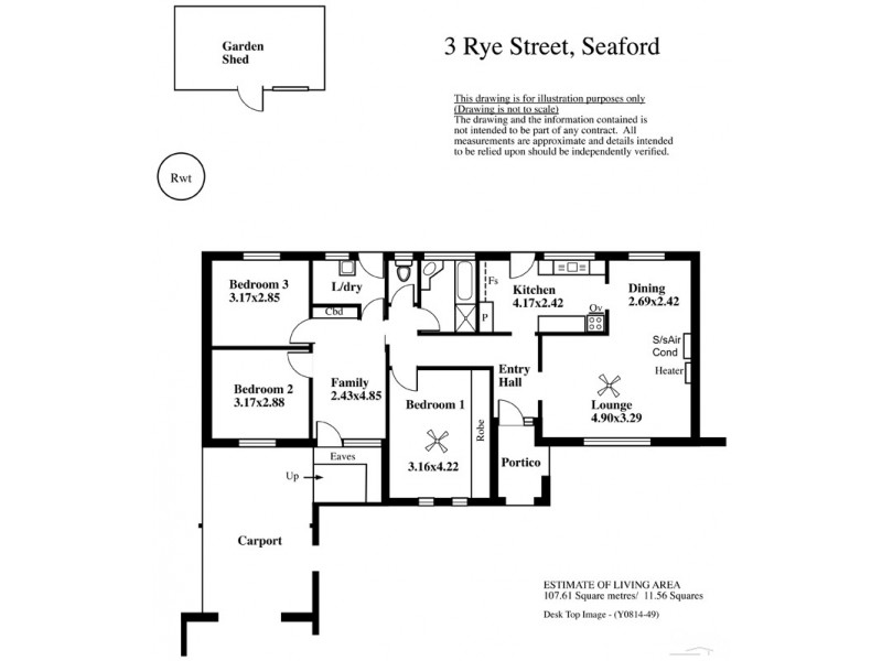 3 Rye Street, Seaford SA 5169 Floorplan