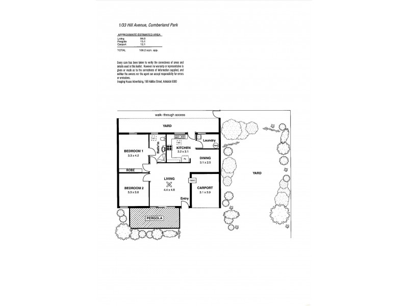 1/33 Hill Avenue, Cumberland Park SA 5041 Floorplan