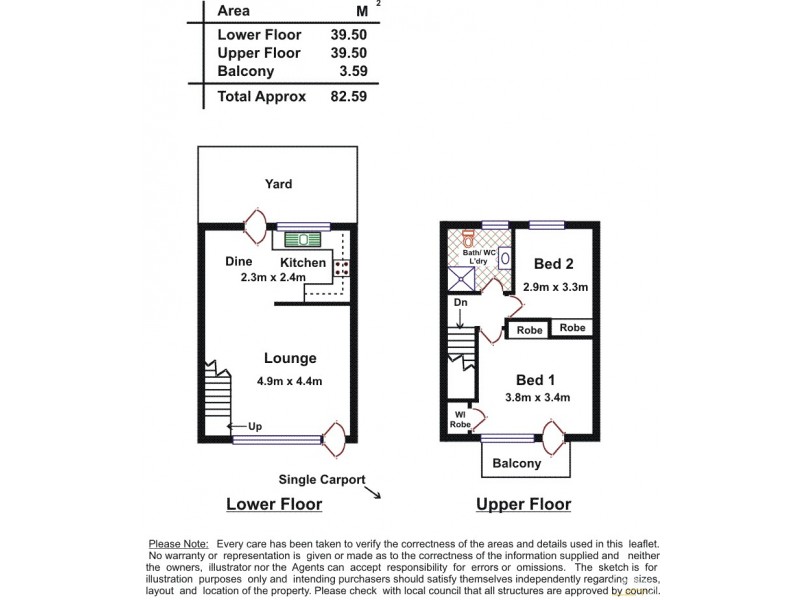 3/24 Price Avenue, Lower Mitcham SA 5062 Floorplan