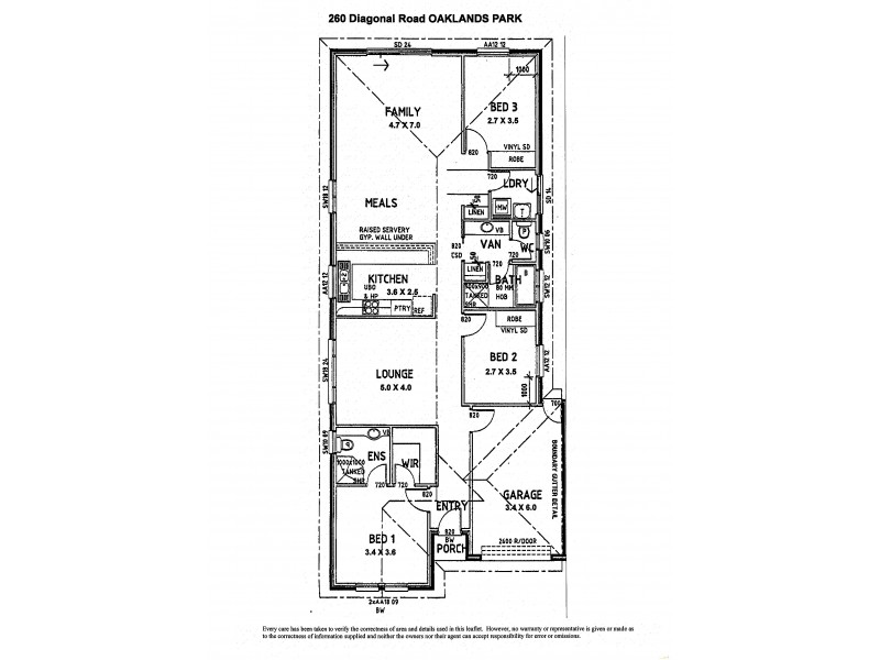 260 Diagonal Road, Oaklands Park SA 5046 Floorplan