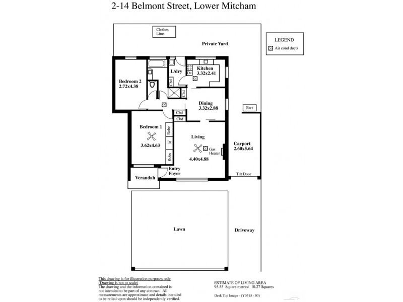 2/14 Belmont Street, Lower Mitcham SA 5062 Floorplan