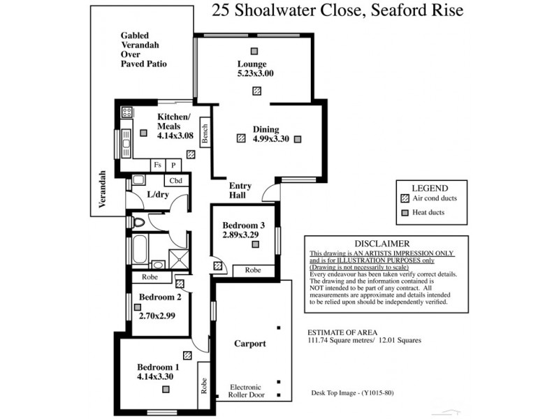 25 Shoalwater Close, Seaford Rise SA 5169 Floorplan