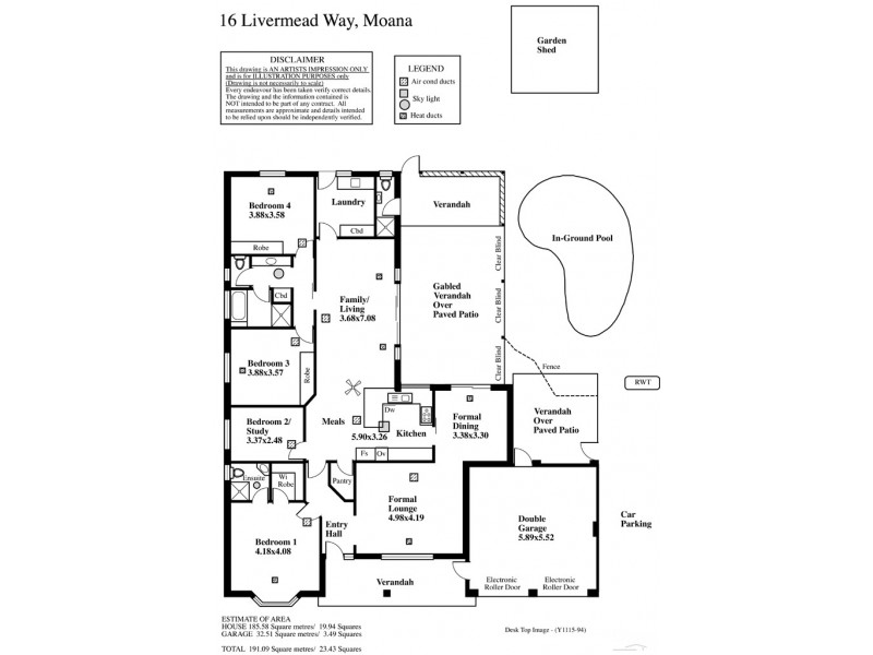16 Livermead Way, Moana SA 5169 Floorplan
