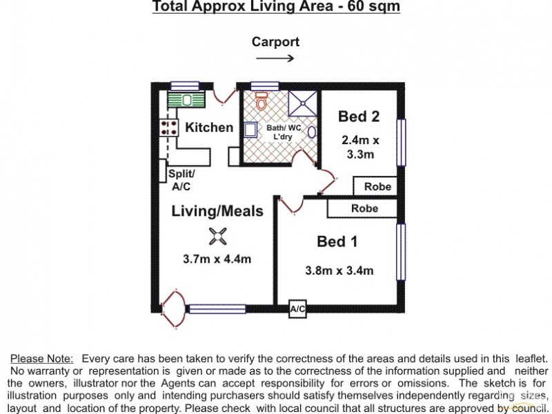 3/14 Marlborough Avenue, Woodville Park SA 5011 Floorplan