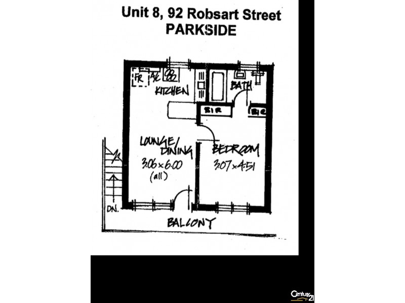 8/92 Robsart Street, Parkside SA 5063 Floorplan