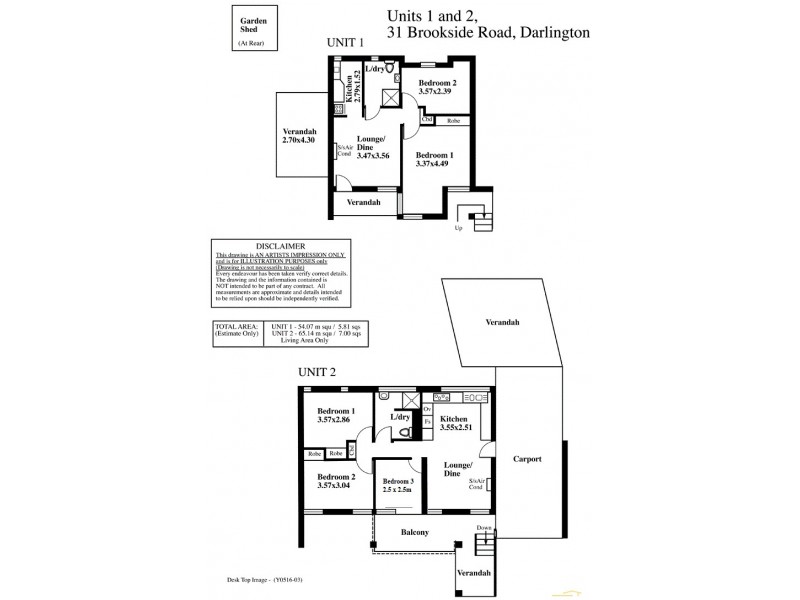 1-2/31 Brookside Road, Darlington SA 5047 Floorplan
