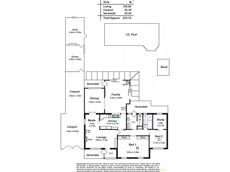 12 Egan Crescent, Mitchell Park SA 5043 Floorplan
