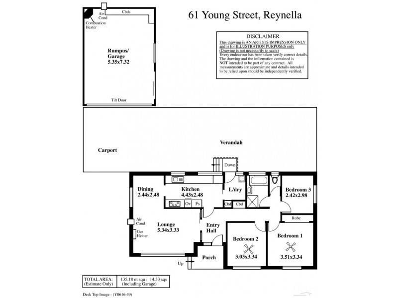 61 Young Street, Reynella SA 5161 Floorplan