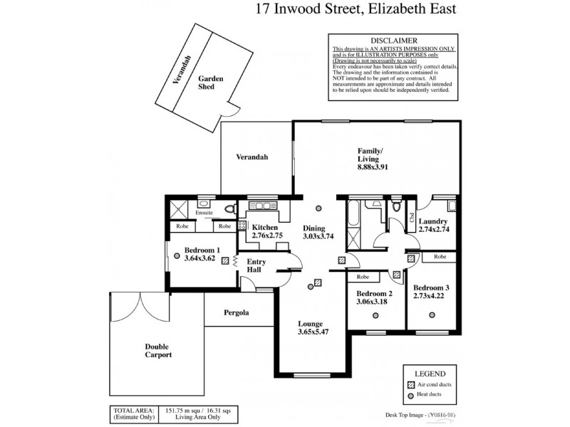 17 Inwood Road, Elizabeth East SA 5112 Floorplan