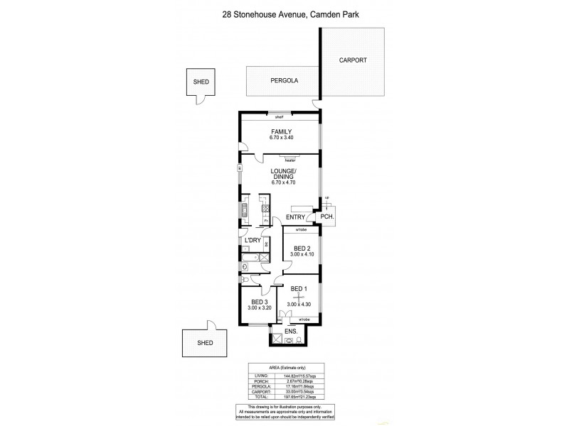 28 Stonehouse Avenue, Camden Park SA 5038 Floorplan