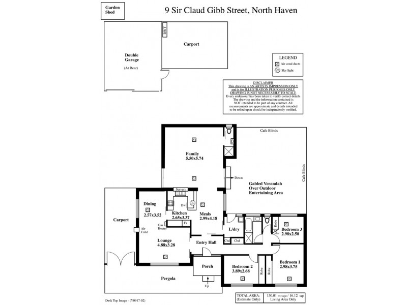 9 Sir Claud Gibb Street, North Haven SA 5018 Floorplan