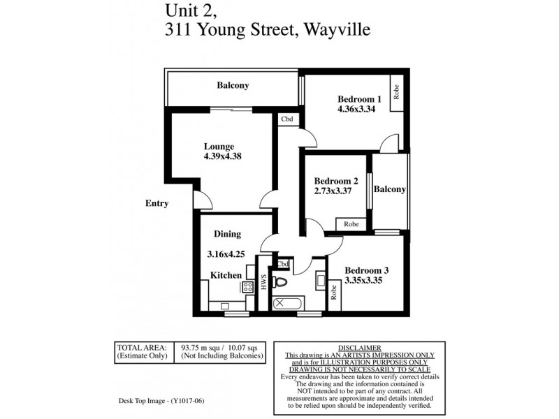 2/311 Young Street, Wayville SA 5034 Floorplan