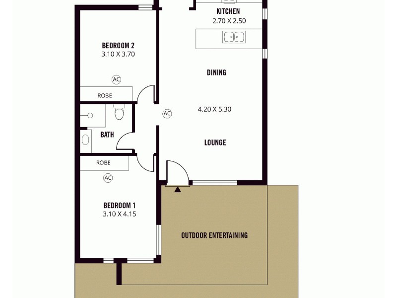 1/282 Kensington Road, Leabrook SA 5068 Floorplan