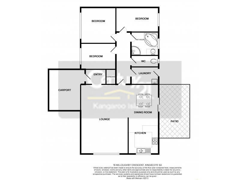 16 Willoughby Crescent, Kingscote SA 5223 Floorplan