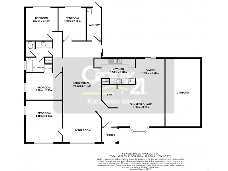 12 Ewen Street, Kingscote SA 5223 Floorplan