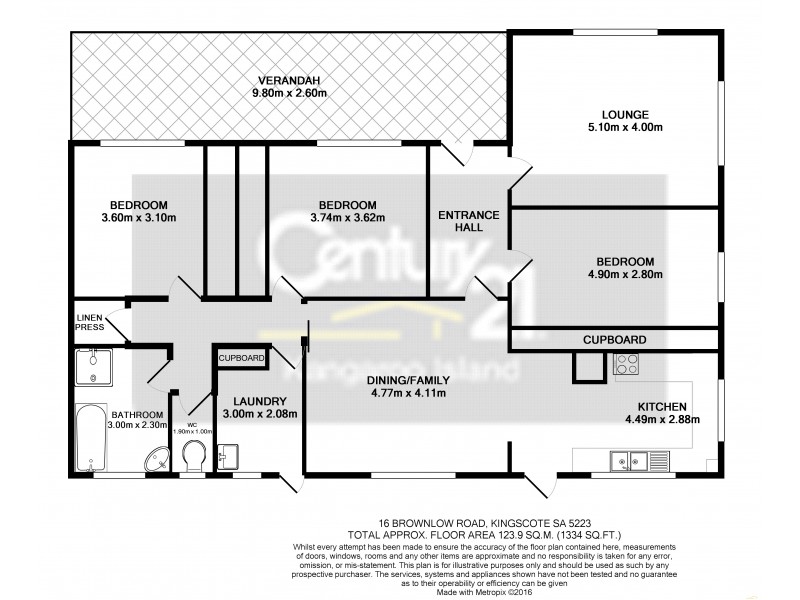 16 Brownlow Road, Kingscote SA 5223 Floorplan