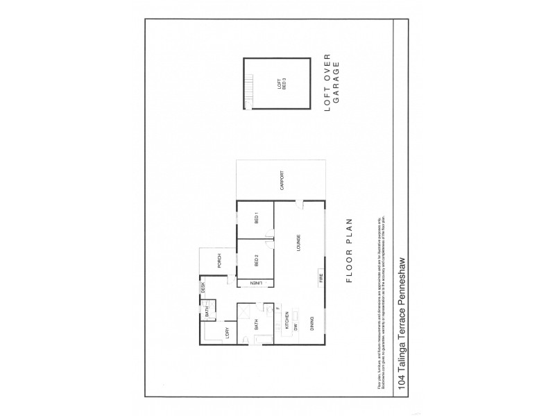 Lot 104 Talinga Terrace, Penneshaw SA 5222 Floorplan