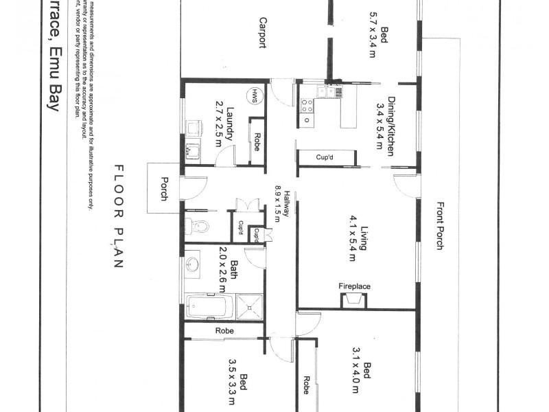 26 Maxwell Terrace, Emu Bay SA 5223 Floorplan