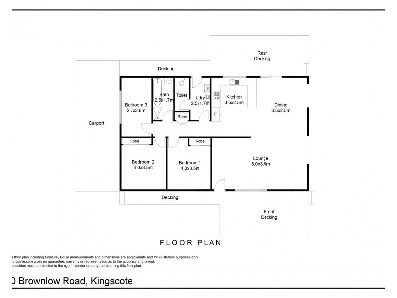 20 Brownlow Road, Kingscote SA 5223 Floorplan