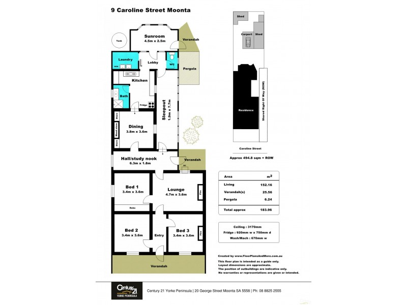 9 Caroline Street, Moonta SA 5558 Floorplan