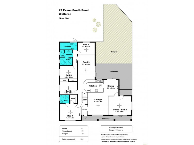 29 Evans Road South, Wallaroo SA 5556 Floorplan