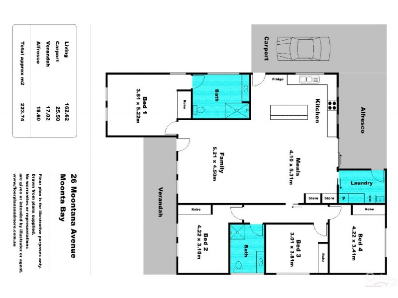26 Moontana Avenue, Moonta Bay SA 5558 Floorplan