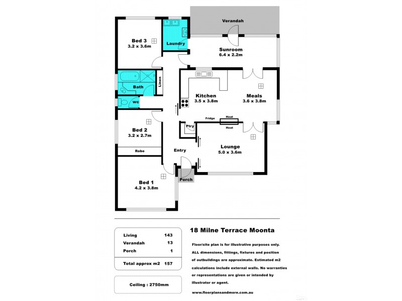 18 Milne Terrace, Moonta SA 5558 Floorplan