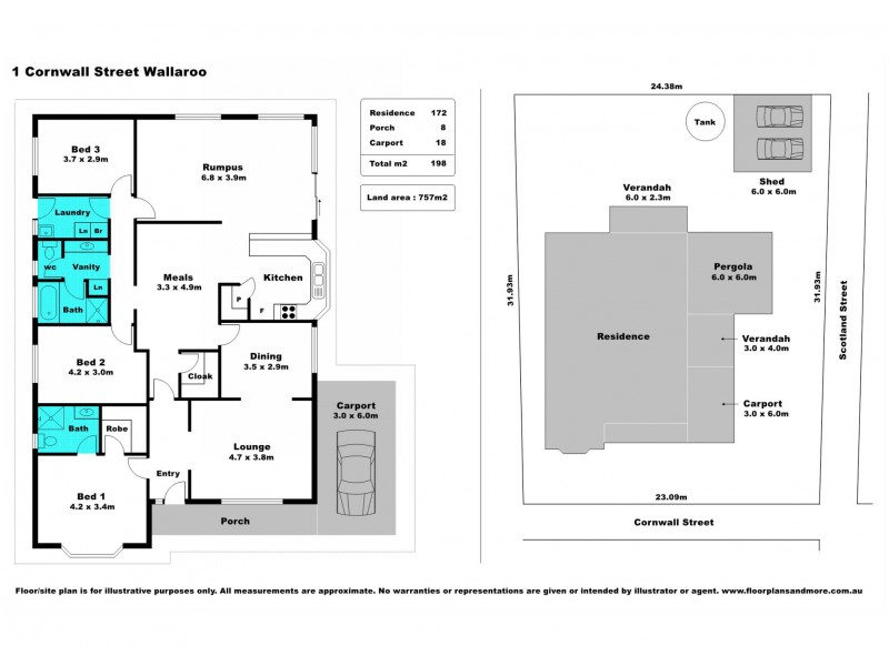 1  Cornwall Street, Wallaroo SA 5556 Floorplan