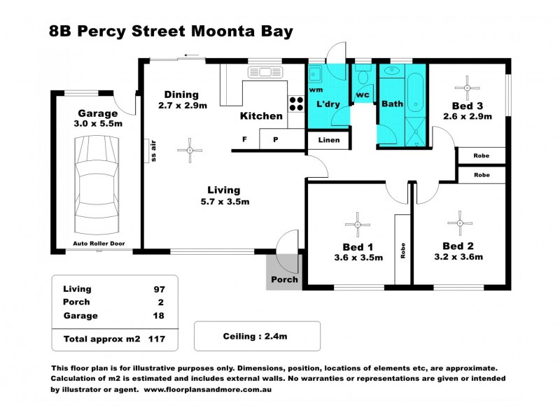 8b Percy Street, Moonta Bay SA 5558 Floorplan
