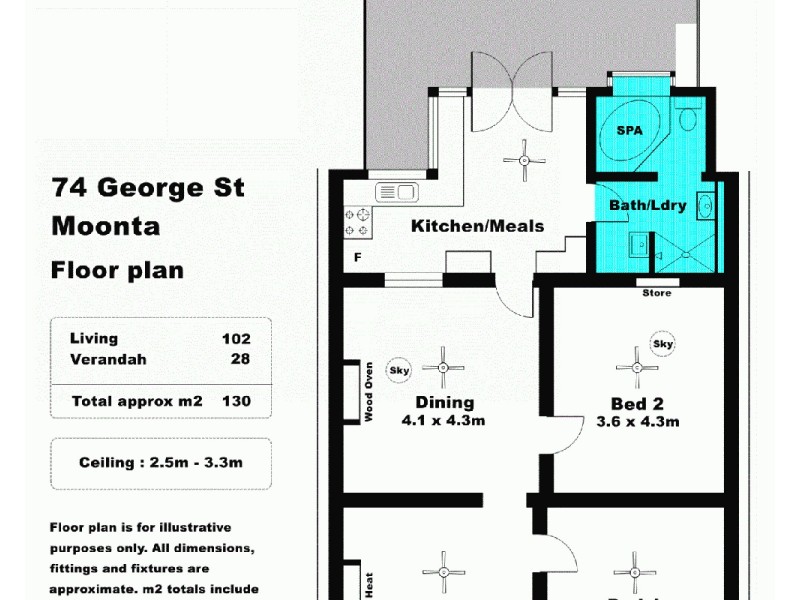 74 George Street, Moonta SA 5558 Floorplan