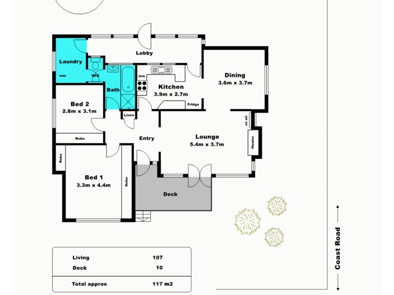 184 Bay Road, Moonta Bay SA 5558 Floorplan