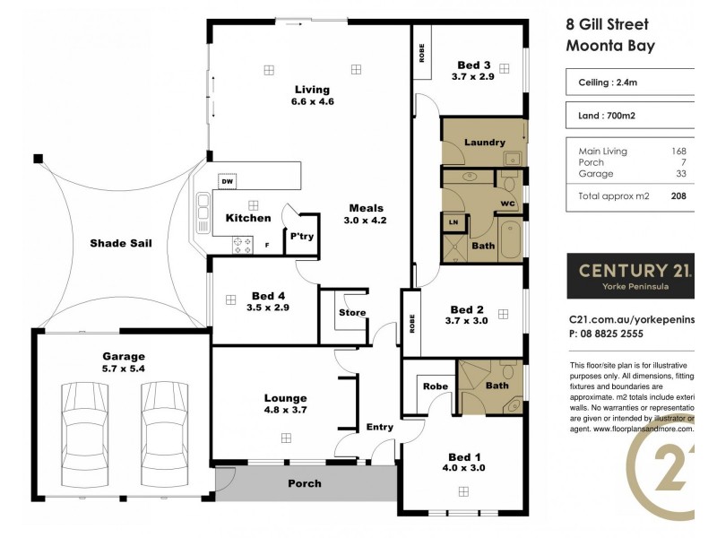 8 Gill Street, Moonta Bay SA 5558 Floorplan
