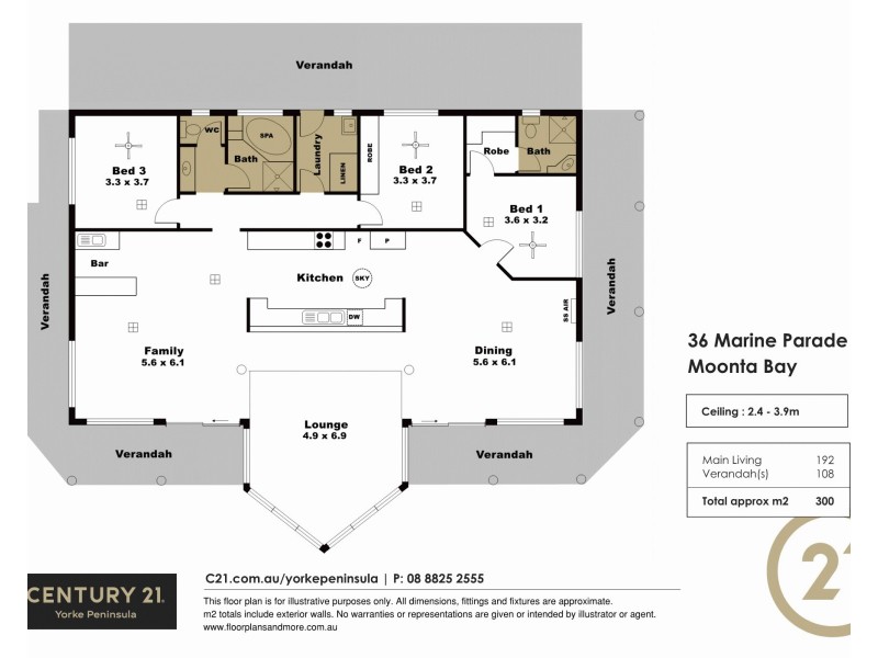 36 Marine Parade, Moonta Bay SA 5558 Floorplan
