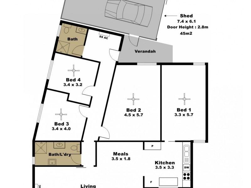 149 Coast Road, Moonta Bay SA 5558 Floorplan